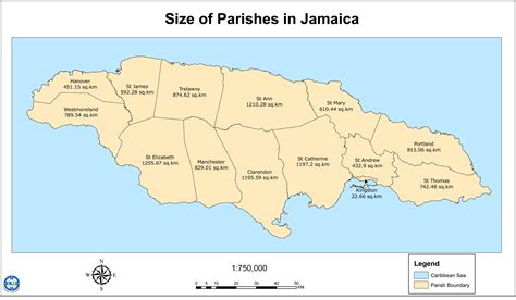 Printable Map Of Jamaica With Parishes